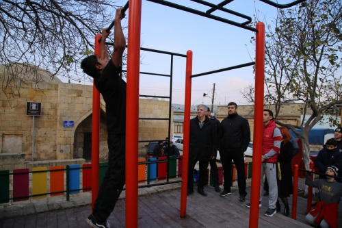 На магале открылась первая воркаут площадка