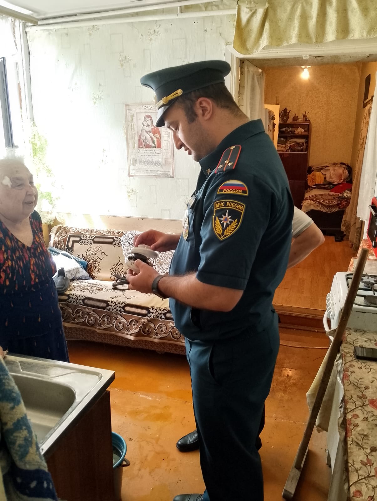 Профилактические мероприятия по обеспечению пожарной безопасности по месту проживания одиноких граждан  пожилого возраста в г. Дербент
