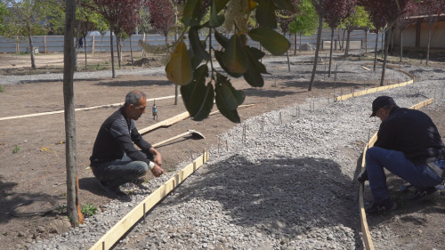В Дербенте проводится благоустройство парка «Революционной Славы»